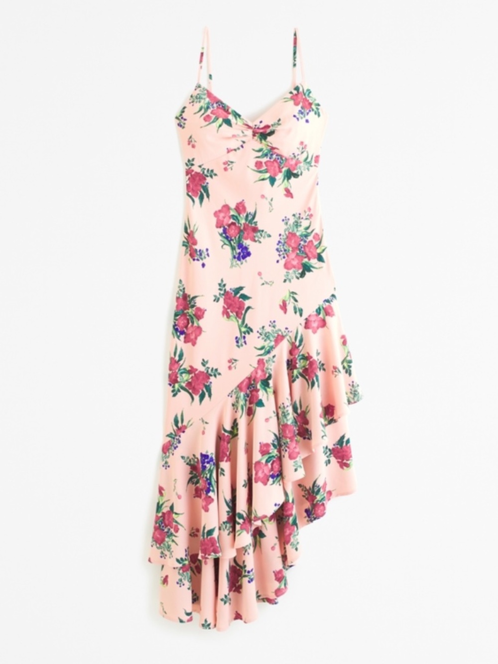 Abercrombie Drama Asymmetrical Ruffle Maxi Dress